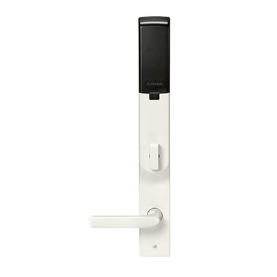 Yale Assure Lock; available on A-Series hinged patio doors, E-Series hinged patio doors, Entranceways (entry doors) and folding (outswing) doors 

Shown in White finish

interior view of handle


Keywords: smart lock, power lock, smart home, bluetooth, wifi, wi-fi, touchscreen